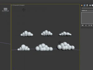 Clouds cartoon 3D Model
