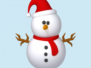 snowman cartoon Model 3D