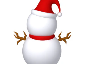 snowman cartoon 3D Model
