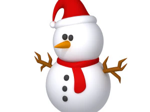snowman cartoon 3D Model