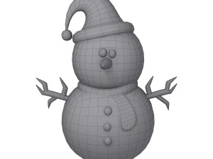 snowman cartoon 3D Model