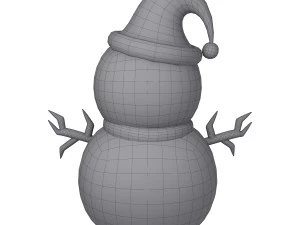 snowman cartoon 3D Model