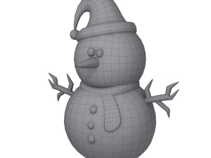 snowman cartoon 3D Model