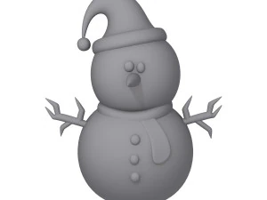 snowman cartoon 3D Model