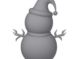 snowman cartoon 3D Model