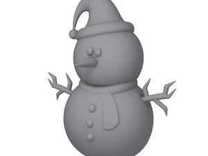 snowman cartoon 3D Model