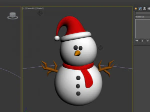 snowman cartoon 3D Model