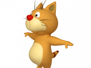 cat cartoon 02 Modello 3D