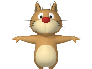cat cartoon 02 Modello 3D