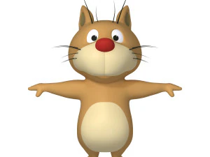cat cartoon 02 3D Model