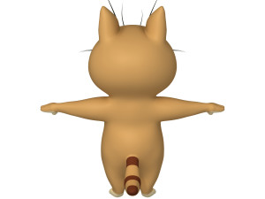 cat cartoon 02 Modello 3D