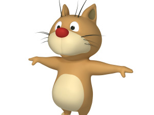 cat cartoon 02 Modello 3D