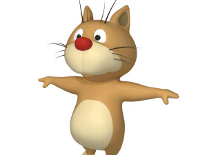 cat cartoon 02 3D Model