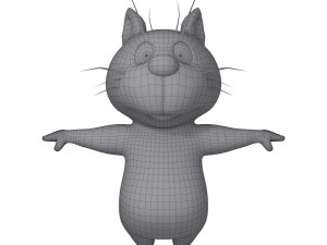 cat cartoon 02 Modello 3D