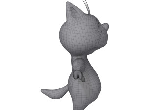 cat cartoon 02 Modello 3D