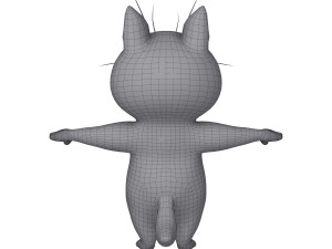 cat cartoon 02 Modello 3D