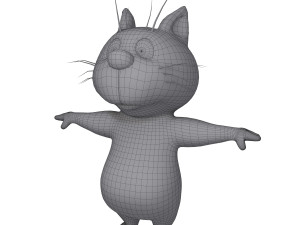 cat cartoon 02 Modello 3D