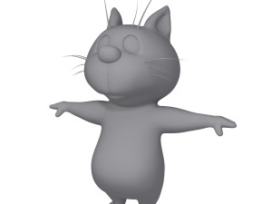 cat cartoon 02 Modello 3D