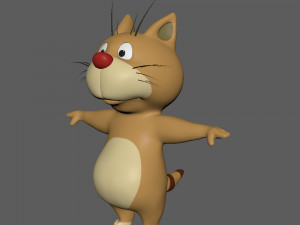 cat cartoon 02 Modello 3D