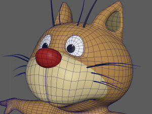 cat cartoon 02 Modello 3D