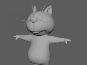 cat cartoon 02 3D Model