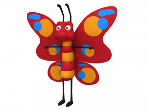 butterfly cartoon 3D Model