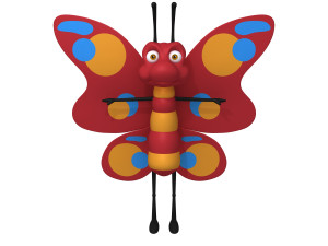butterfly cartoon 3D मॉडल