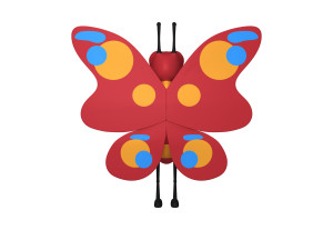 butterfly cartoon 3D मॉडल