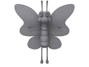 butterfly cartoon 3D मॉडल