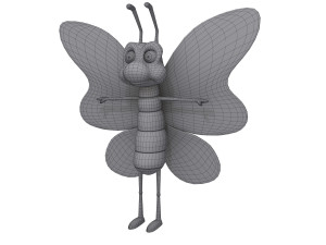 butterfly cartoon 3D मॉडल