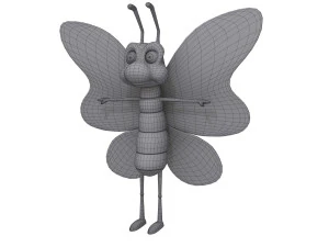 cartone animato di farfalla Modello 3D