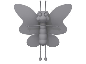 butterfly cartoon 3D मॉडल