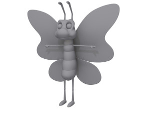 butterfly cartoon 3D मॉडल
