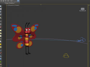 butterfly cartoon 3D मॉडल