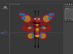 butterfly cartoon 3D मॉडल