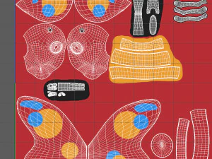 cartone animato di farfalla Modello 3D