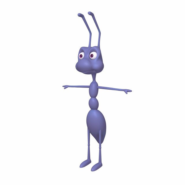 ant cartoon Modello 3D .c4d .max .obj .3ds .fbx .stl .blend 
