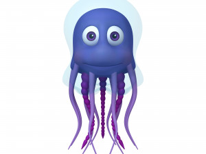 jellyfish cartoon 3D Model
