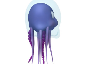 jellyfish cartoon 3D Model