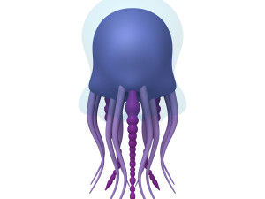 jellyfish cartoon 3D Model