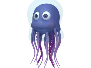jellyfish cartoon 3D Model