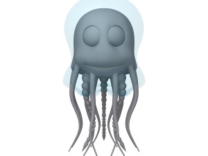 jellyfish cartoon 3D Model
