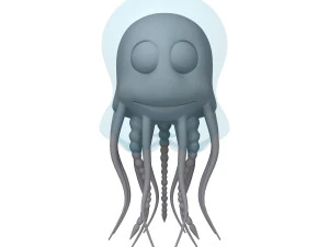 jellyfish cartoon 3D Model