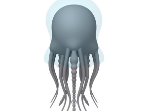 jellyfish cartoon 3D Model