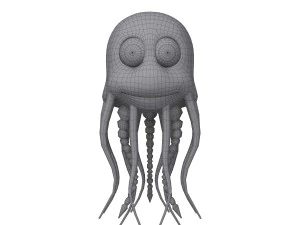 jellyfish cartoon 3D Model