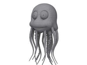 jellyfish cartoon 3D Model