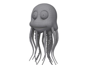 jellyfish cartoon 3D Model