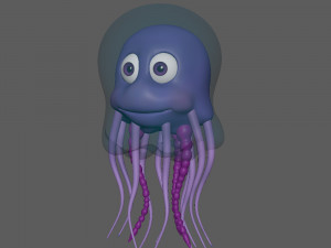 jellyfish cartoon 3D Model