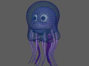 jellyfish cartoon 3D Model