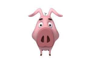 pig cartoon 3D Модель